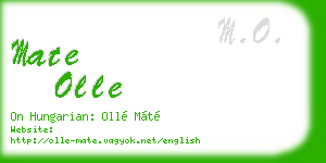 mate olle business card